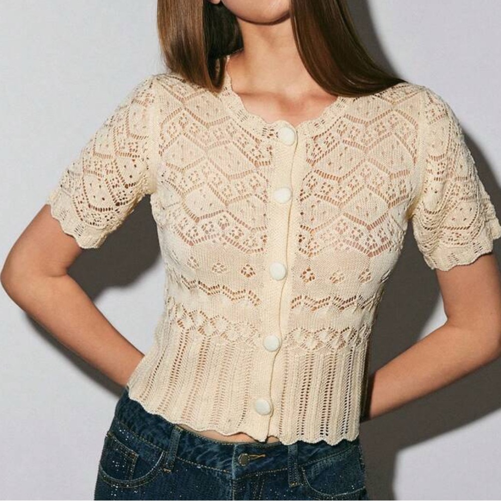 NWT Crochet cardigan